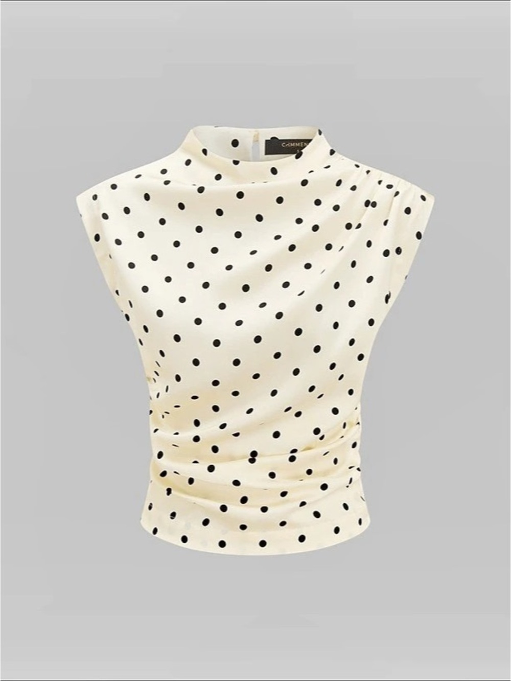 Commense Polka Dot Top in White & Black